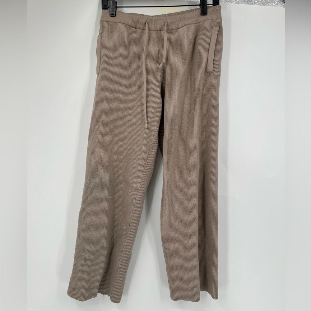 FIGS Brown ribbed lounge pants small